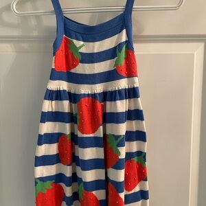 Mini Boden Blue and White Pleated Sundress